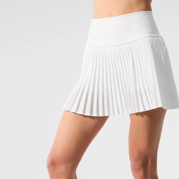 Alo Yoga Grand Slam Tennis Skirt Pleated- White,All Products : American Fashion Style Bags On Sale